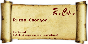 Ruzsa Csongor névjegykártya