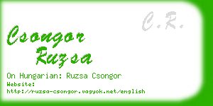 csongor ruzsa business card